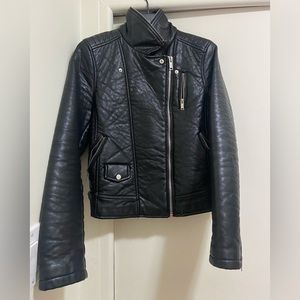 Perfect classic Faux leather Moto jacket, size M, see pictures for wear